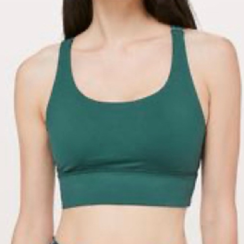 lululemon athletica Green Jasper/Frosted Pine Energy Bra *Long Line